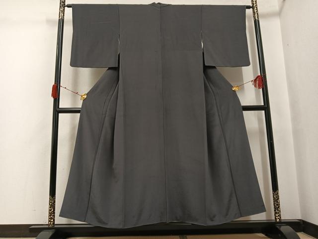 平和屋着物●上質な色無地 仙斎茶色 正絹 逸品 AABJ6315ph