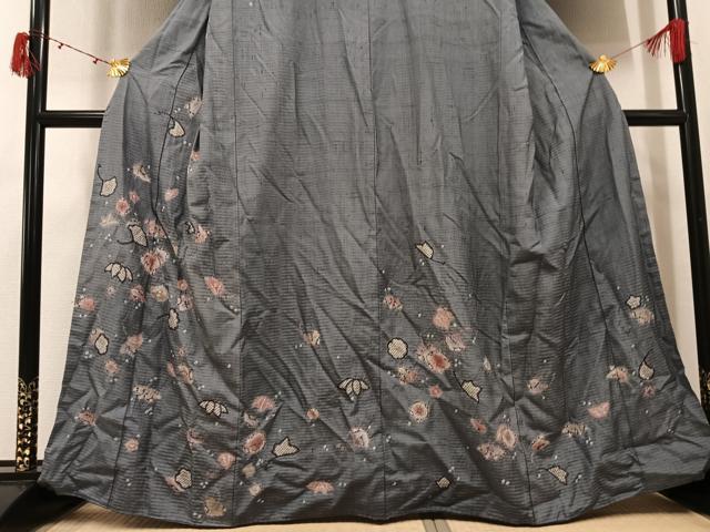 平和屋着物●訪問着 紬地 辻が花 正絹 逸品 AABJ6320ph