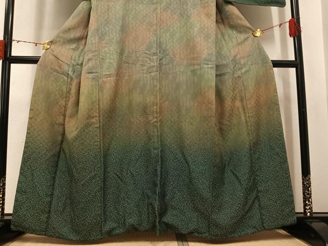 平和屋着物●訪問着 お召地 霞文 正絹 逸品 AABJ6323ph