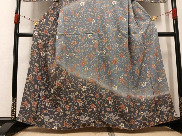 平和屋着物●訪問着 花唐草文 暈し染め 金彩 正絹 逸品 AABJ6331ph