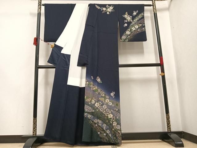平和屋着物●訪問着 辻が花 暈し染め 金彩 正絹 逸品 AABJ6345ph