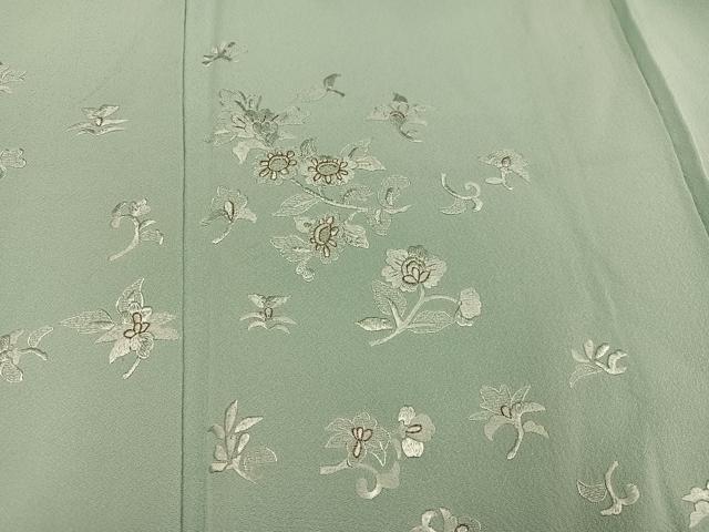 平和屋着物●豪華色留袖 総刺繍 舞花文 正絹 逸品 AABJ6347ph