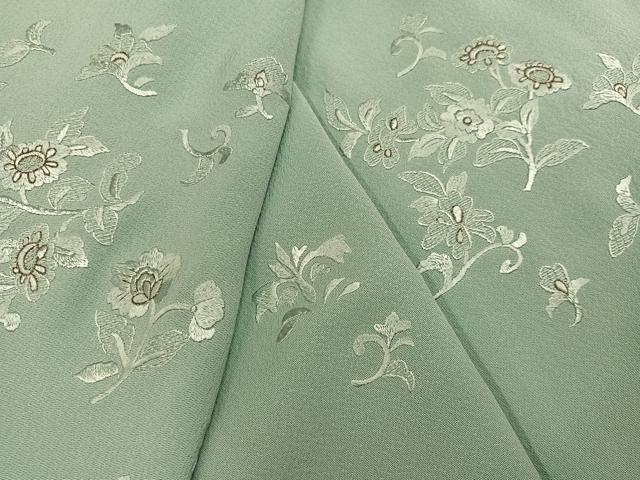 平和屋着物●豪華色留袖 総刺繍 舞花文 正絹 逸品 AABJ6347ph