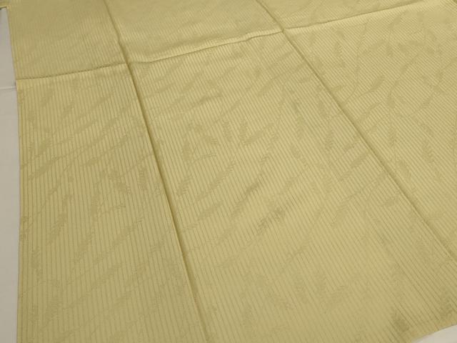 平和屋着物*夏物 色無地 縦絽 舞葉紋紗 木蘭色 正絹 逸品 AABJ6362jd