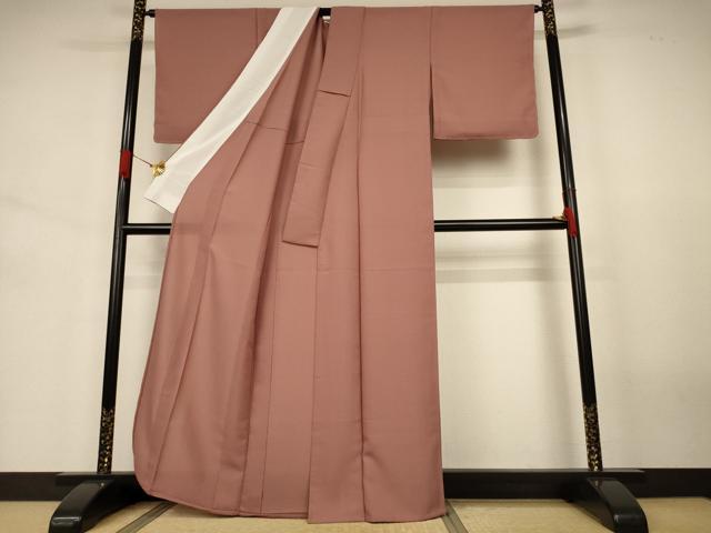 平和屋着物*夏物 色無地 紗 遠州茶色 正絹 逸品 未使用 AABJ6393jd
