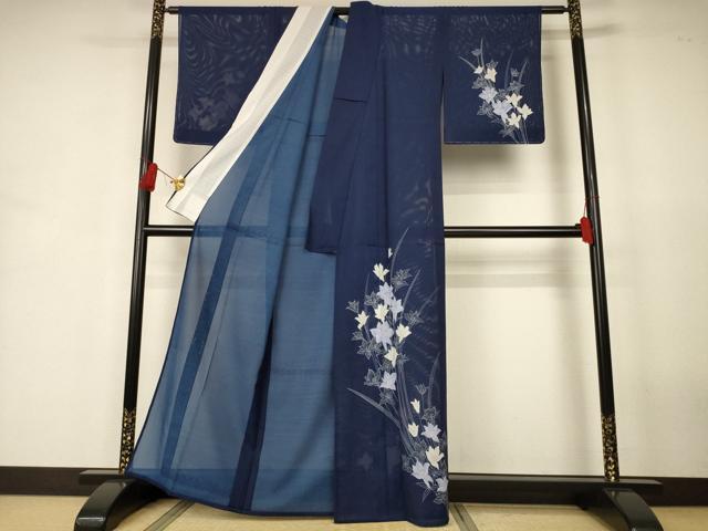 平和屋着物*夏物 訪問着 絽 草花文 洗える着物 AABJ6400jd
