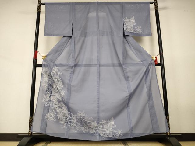平和屋着物*夏物 訪問着 絽 風景文 洗える着物 未使用 AABJ6406jd