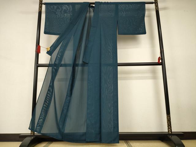 平和屋着物*夏物 色無地 絽 百入茶色 洗える着物 AABJ6408jd
