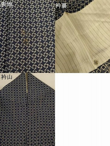 平和屋着物*夏物 小紋 絽 幾何学文様 正絹 逸品 AABJ6422jd