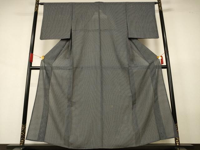 平和屋着物*夏物 小紋 絽 幾何学文様 正絹 逸品 AABJ6422jd