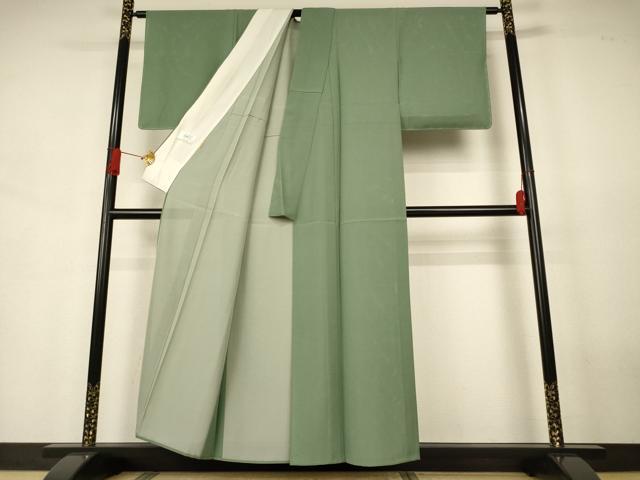 平和屋着物*夏物 色無地 絽 麹塵色 五泉 ますいわ屋扱い 反端付き 正絹 逸品 未使用 AABJ6427jd