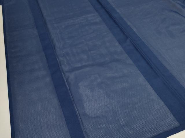 平和屋着物*夏物 色無地 絽 紺色 洗える着物 AABJ6429jd