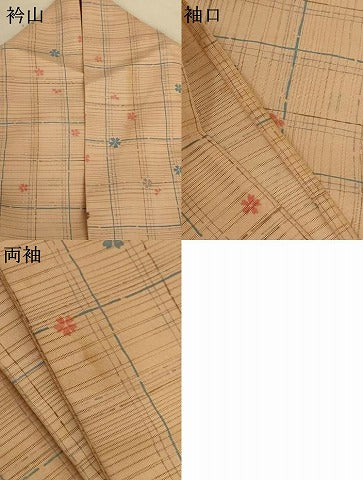 平和屋着物*夏物 小紋 変わり絽 舞桜文 洗える着物 AABJ6434jd