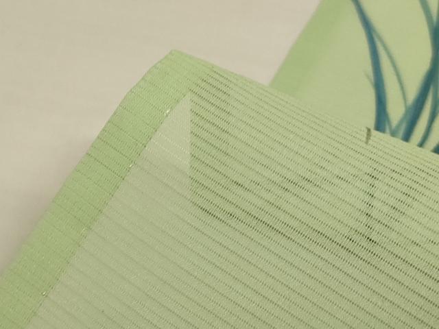 平和屋着物*夏物 訪問着 絽 手描き 草花文 暈し染め 洗える着物 AABJ6439jd