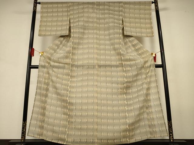 平和屋着物*夏物 本塩沢 夏塩沢 幾何学文様 正絹 逸品 AABJ6449jd