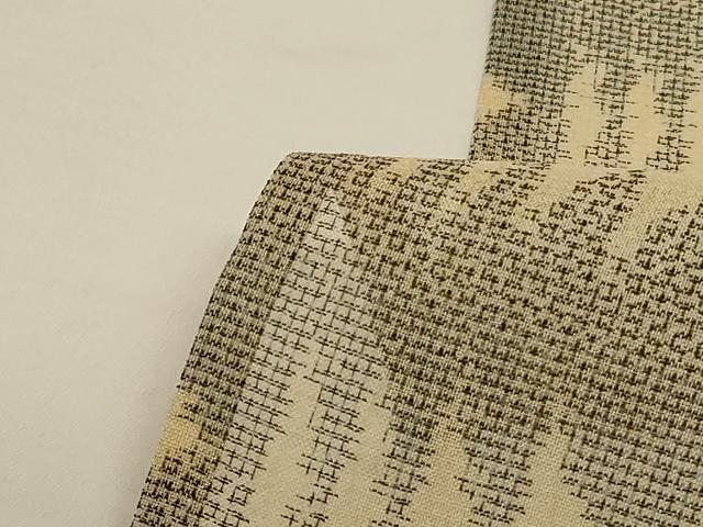 平和屋着物*夏物 本塩沢 夏塩沢 幾何学文様 正絹 逸品 AABJ6449jd