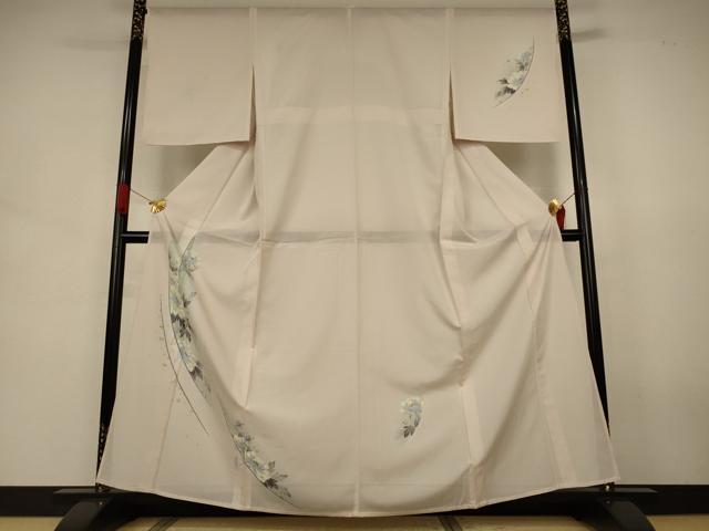 平和屋着物*夏物 訪問着 絽 友禅 草花文 暈し染め 洗える着物 AABJ6450jd