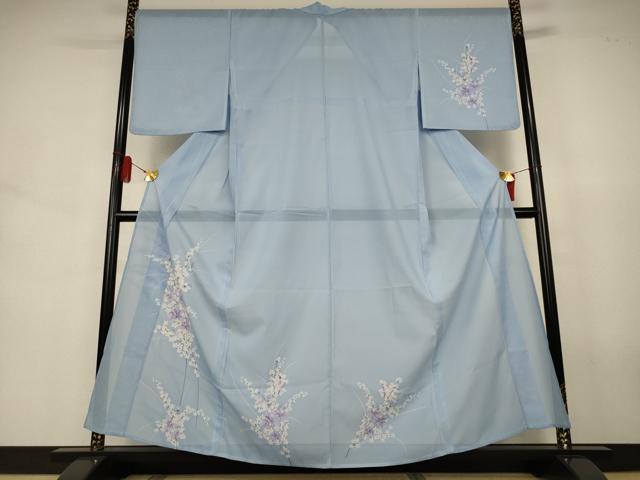 平和屋着物*夏物 訪問着 絽 草花文 洗える着物 AABJ6453jd