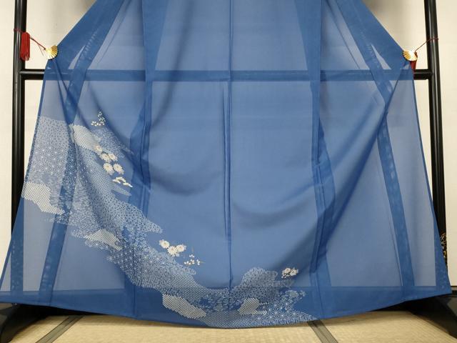平和屋着物*夏物 訪問着 絽 吉祥花文 金彩 洗える着物 AABJ6455jd