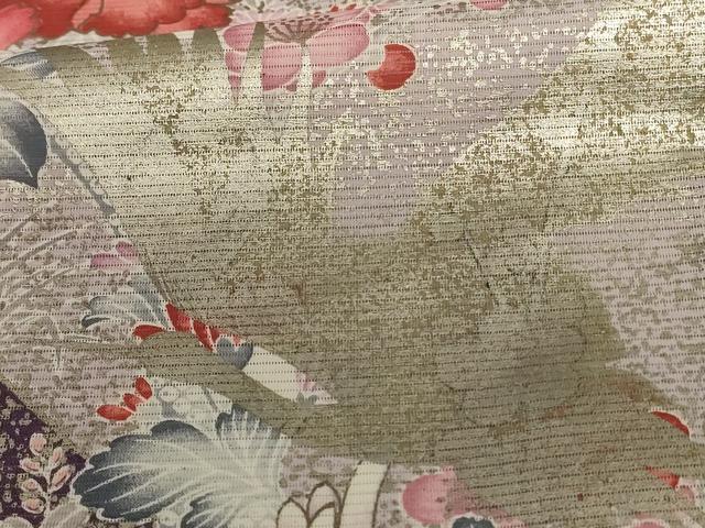 平和屋着物*夏物 黒留袖 絽 花鳥文 銀彩 洗える着物 AABJ6458jd