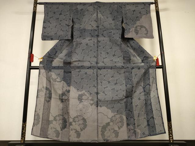 平和屋着物*夏物 竺仙 絹紅梅 雪輪花文 絹綿 逸品 AABJ6465jd