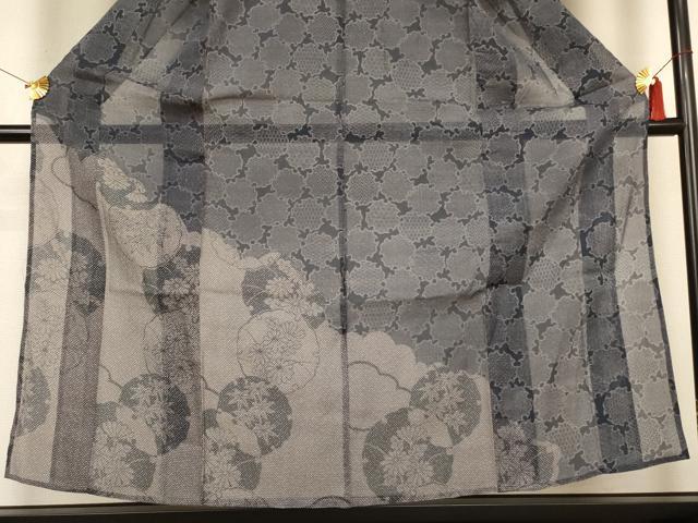 平和屋着物*夏物 竺仙 絹紅梅 雪輪花文 絹綿 逸品 AABJ6465jd