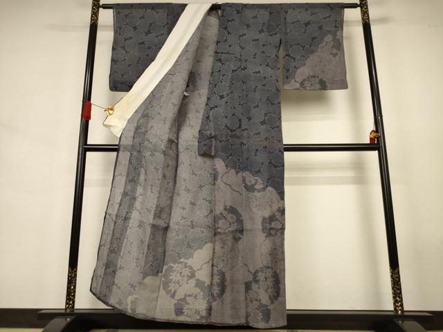 平和屋着物*夏物 竺仙 絹紅梅 雪輪花文 絹綿 逸品 AABJ6465jd