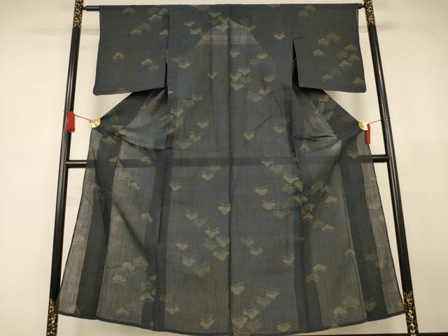 平和屋着物*夏物 小千谷ちぢみ 松 麻 逸品 AABJ6476jd