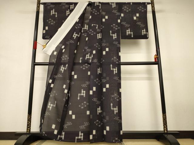 平和屋着物*夏物 本場琉球絣 夏琉球 正絹 逸品 AABJ6477jd