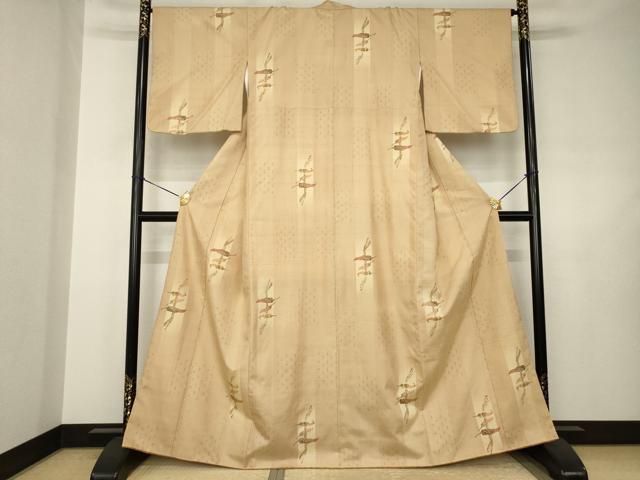 平和屋着物●上質な紬 成り物 正絹 逸品 AABJ6481ck