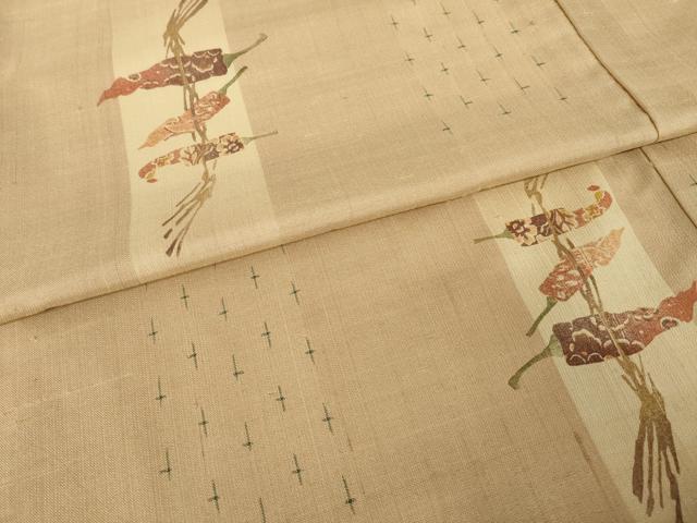 平和屋着物●上質な紬 成り物 正絹 逸品 AABJ6481ck