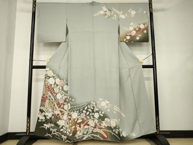 平和屋着物●訪問着 辻が花 花籬文 暈し染め 正絹 逸品 AABJ6482ck
