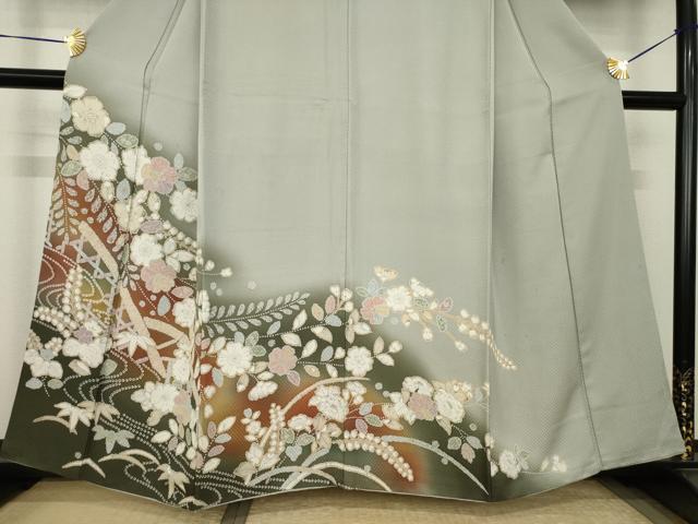 平和屋着物●訪問着 辻が花 花籬文 暈し染め 正絹 逸品 AABJ6482ck