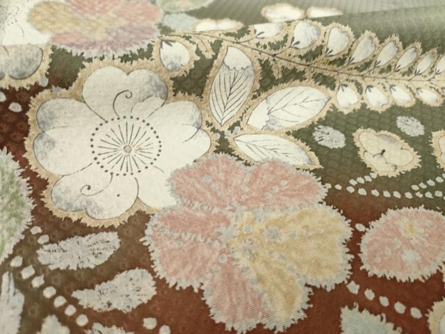 平和屋着物●訪問着 辻が花 花籬文 暈し染め 正絹 逸品 AABJ6482ck