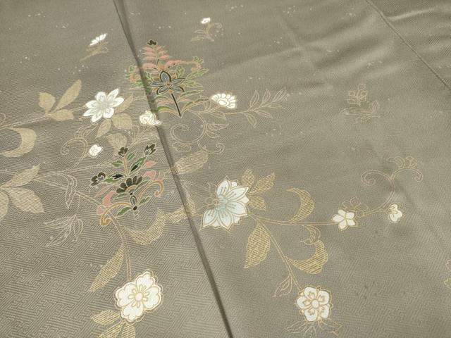 平和屋着物●訪問着 更紗飾花文 金彩 正絹 逸品 AABJ6483ck