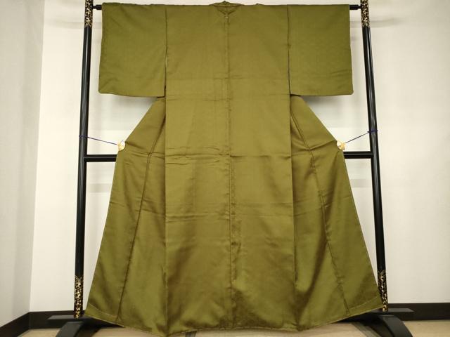 平和屋着物●お召 飾花文 璃寛茶色 正絹 逸品 未使用 AABJ6490ck