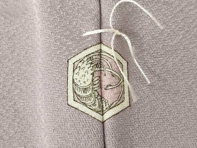 平和屋着物●上質な色無地 風景地紋 薄色 正絹 逸品 未使用 AABJ6491ck