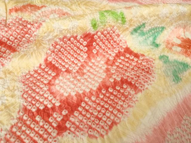 平和屋着物●豪華振袖 総絞り 扇面花文 高島屋扱い 正絹 逸品 AABJ6495ck