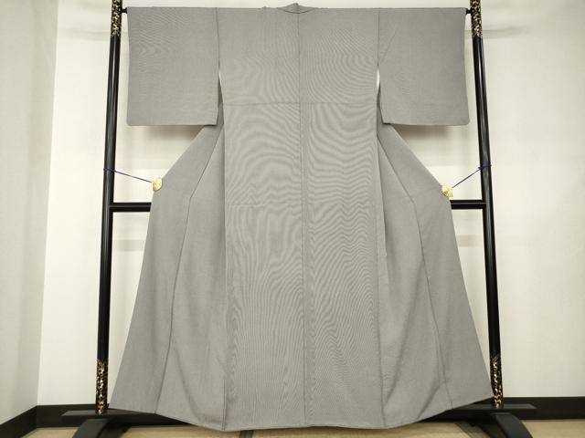 平和屋着物●江戸小紋 万筋 黒×白 正絹 逸品 AABJ6509ck