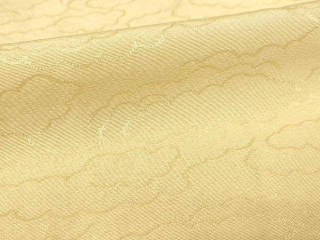 平和屋着物●上質な色無地 雲重ね地紋 飴色 正絹 逸品 AABJ6524ck