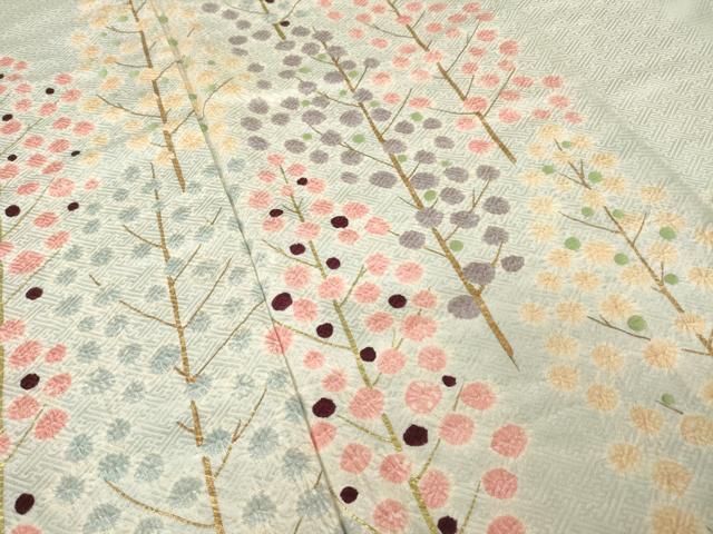平和屋着物●訪問着 絞り 刺繍 樹林文 金彩 正絹 逸品 AABJ6546ck
