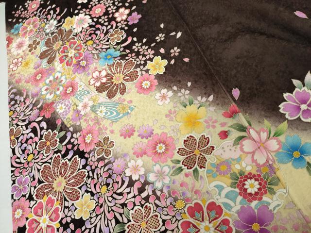 平和屋着物●豪華振袖 刺繍 雪輪花文 暈し染め 金彩 銀糸 京都きもの友禅扱い 正絹 逸品 AABJ6571cs