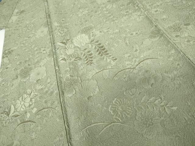 平和屋着物●無地絵羽訪問着 辻が花 総刺繍 薄青色地 正絹 逸品 AABJ6577cs