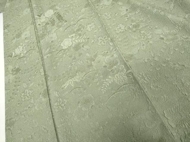平和屋着物●無地絵羽訪問着 辻が花 総刺繍 薄青色地 正絹 逸品 AABJ6577cs