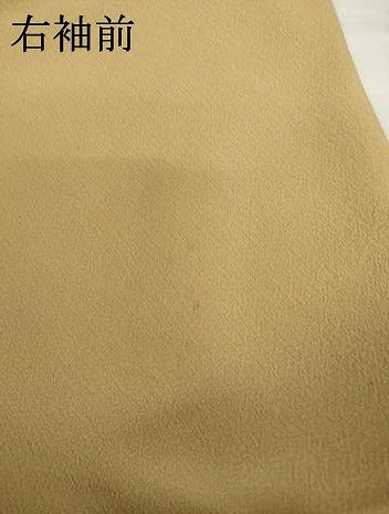 平和屋着物●上質な色無地 香色 正絹 逸品 AABJ6578cs