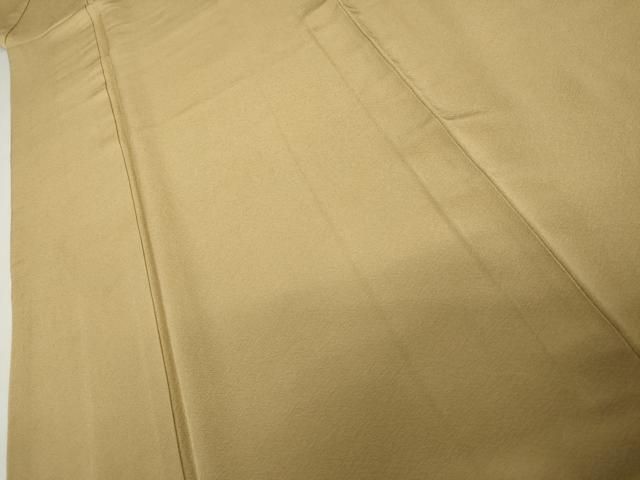 平和屋着物●上質な色無地 香色 正絹 逸品 AABJ6578cs