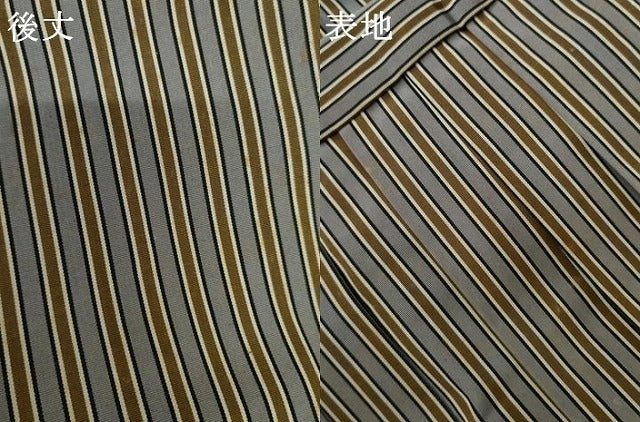 平和屋着物●男性 馬乗り袴 縞 正絹 逸品 AABJ6583cs