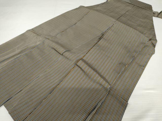 平和屋着物●男性 馬乗り袴 縞 正絹 逸品 AABJ6583cs