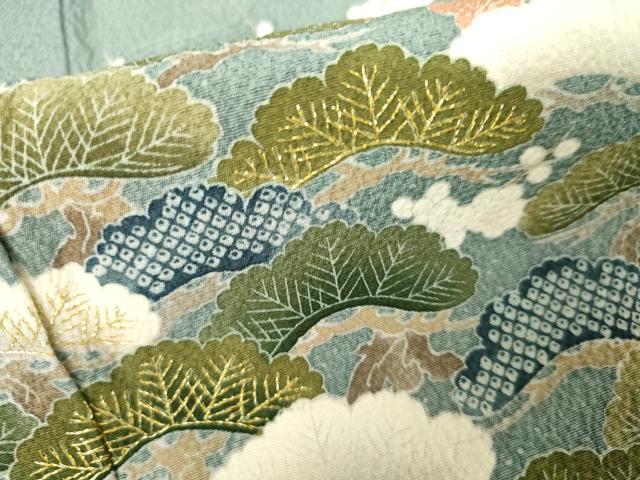 平和屋着物●訪問着 刺繍 梅風景浜文 貝殻 金糸 金彩 正絹 逸品 AABJ6598cs
