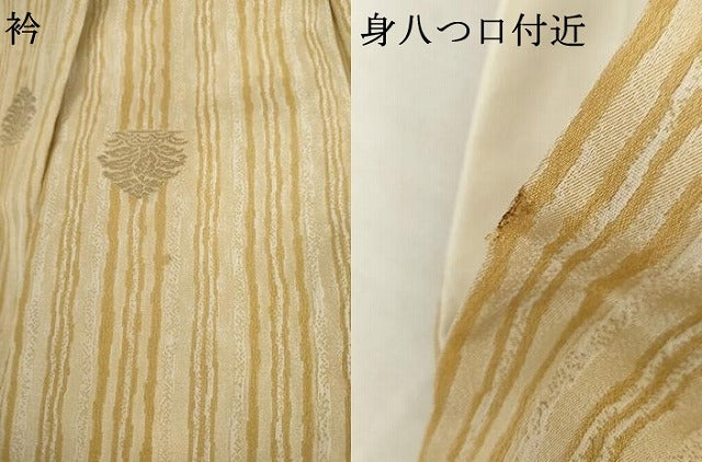 平和屋着物●お召 名物裂 金糸 正絹 逸品 AABJ6605cs